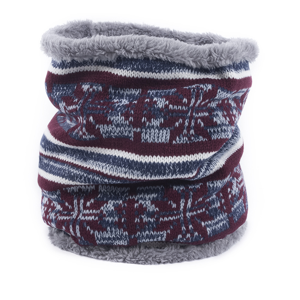 Infinity Scarf Knit - OVTRB 따뜻한 니트 플리스 안감 스카프,