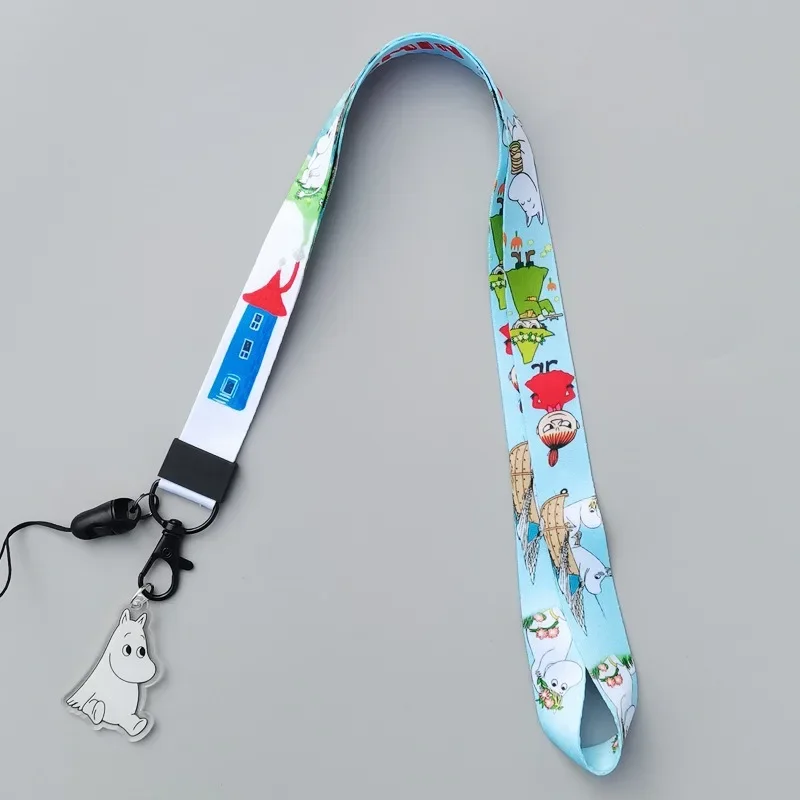 Lanyard Badge Holder - 무민 귀여운 만화 스타일 휴대폰 목걸이