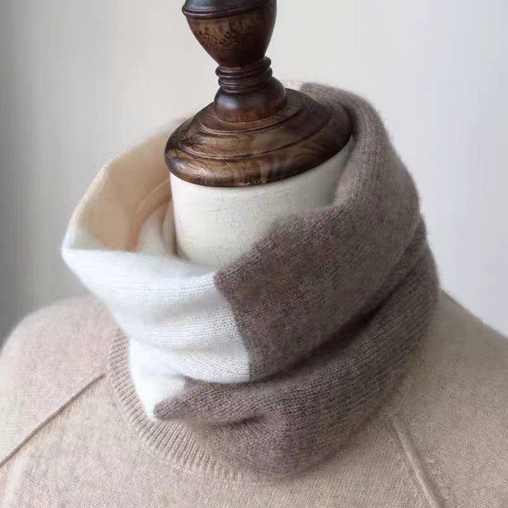 Infinity Scarf Knit - 부드러운 배색 무한대 스카프 방풍 신축성