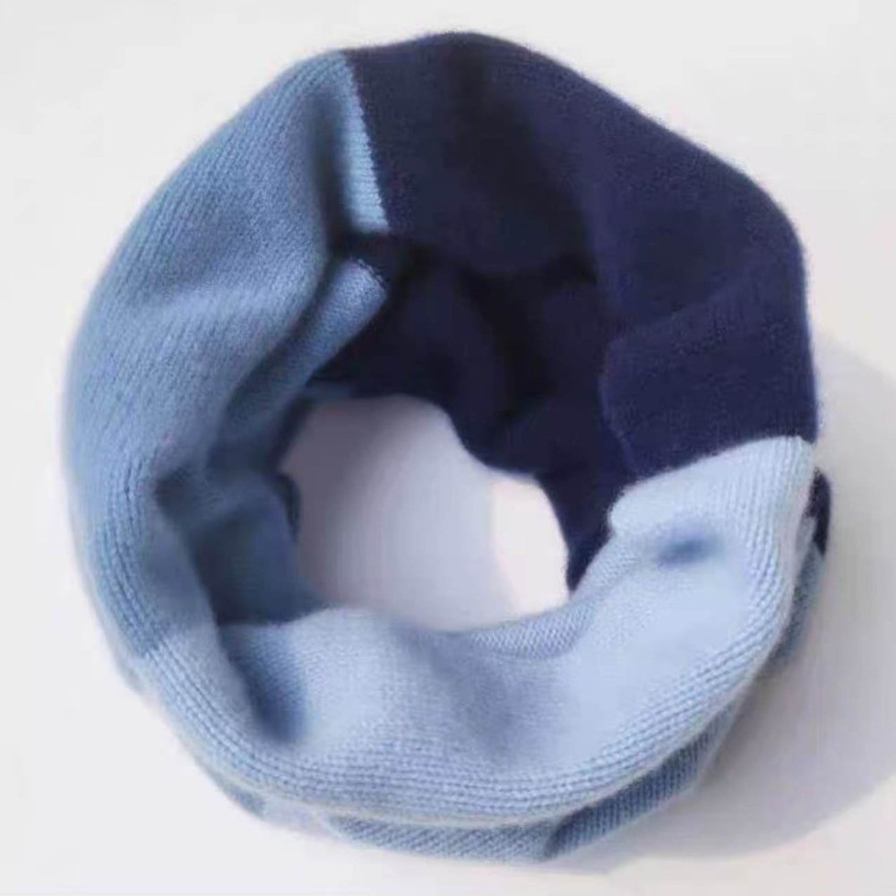 Infinity Scarf Knit - 부드러운 배색 무한대 스카프 니트 스트레치