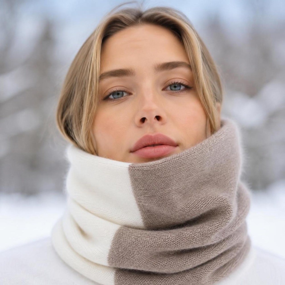 부드러운 배색 무한대 스카프 방풍 신축성 넥 워머 니트 - Infinity Scarf Knit 리뷰 및 가격