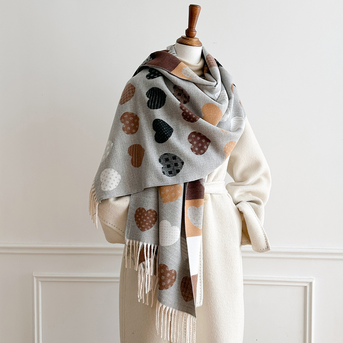 여성용 인조 캐시미어 스카프 프린지 장식 두꺼운 따뜻한 - Pashmina Wrap Large 리뷰 및 가격